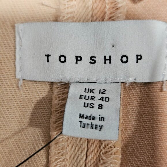 Women’s Topshop Patchwork Denim Pink Jacket Size 8 4 Pockets NWT Chic Country. - Picture 13 of 15